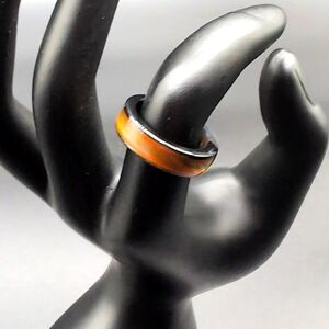 Black and Brown Glass Ring